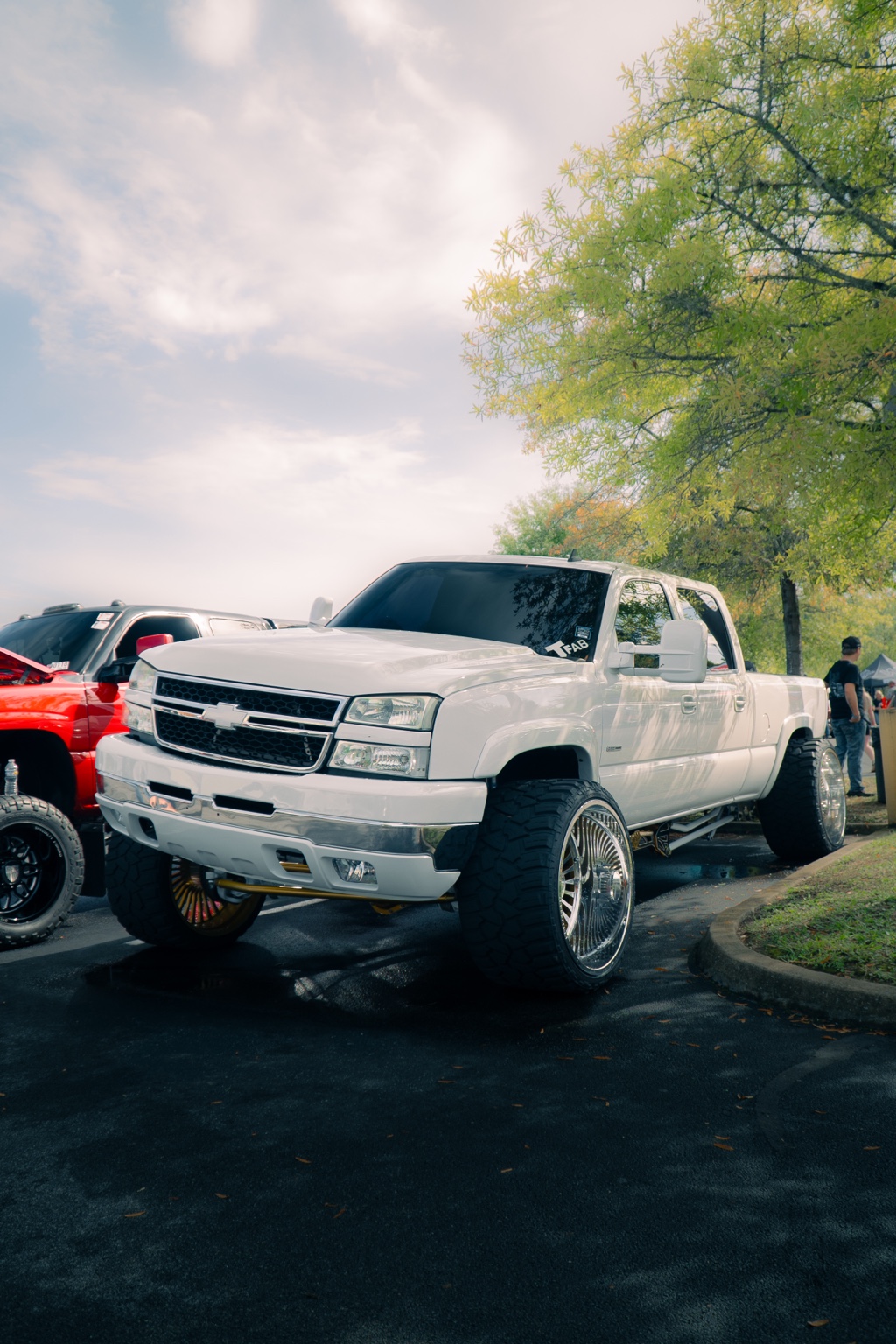 White Chevrolet truck